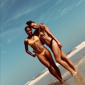 Yellow bathing suit